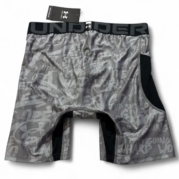 Under Armour HeatGear Alter Ego message Printed Compression Shorts 1382111-011 - Picture 8 of 11